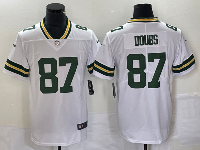 Men's Green Bay Packers Romeo Doubs #87 White Jersey